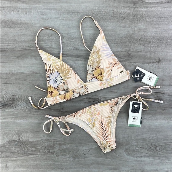 ☀️RIP CURL☀️ PARADISE CALLING L/A TRI PARADISE CALLING SKIMPY BIKINI SET - Picture 2 of 15